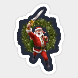 Santa Claus Sleigher Sticker